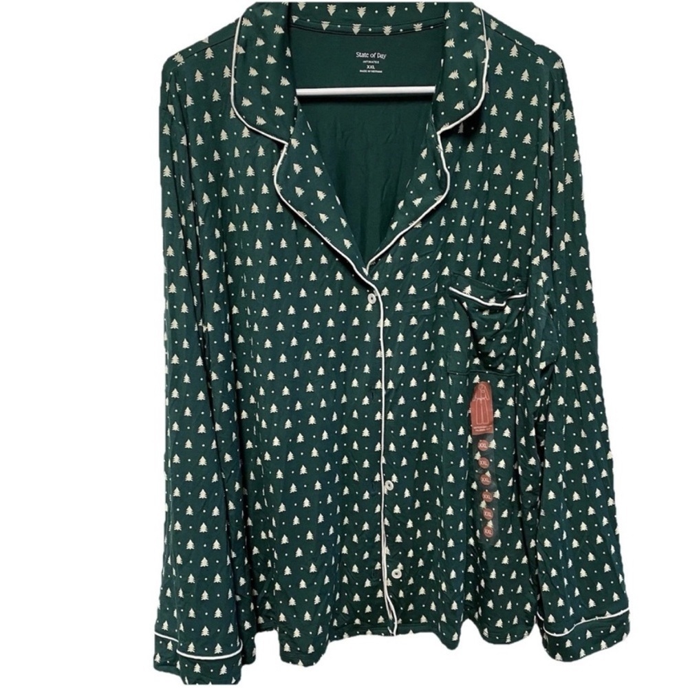 State Of Day Intimates Womens Plus  Pajama Top